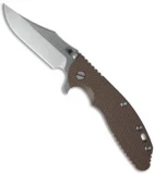 Hinderer Knives XM-24 Bowie Flipper Knife FDE (4" Stonewash)