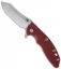 Hinderer Knives XM-18 3.5 Skinner Frame Lock Knife Red (Stonewash)