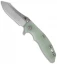 Hinderer Knives XM-18 3.5 Skinner Flipper Knife Translucent Green (Stonewash)
