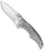 Brian Tighe Custom Tighe Drip Button Lock Knife Titanium (3.75" Polish SW)