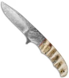 George Muller LL-BB Flipper Knife Molar/Meteorite (3.75" Damasteel)