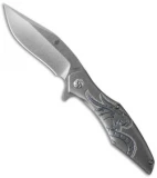 Kizer Cucchiara Trifecta Knife Embellished Titanium (3.875" Stonewash) Ki5462A2
