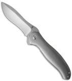 Kizer Cucchiara Bad Dog Flipper Knife Titanium (4.25" Stonewash) Ki5463A1
