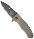 Combative Edge X9 Frame Lock Knife Bronzed Titanium (3.25" Black)