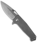 Burke Knives Hitman Stubby Frame Lock Knife Titanium (3.25" Stonewash)