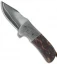 Burr Oak Knives Coffin Nail Flipper Damascus/Snakeskin Micarta (3.5" San Mai)