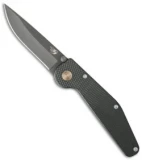 GT Knives Police Drop Point Manual Knife Green (3.625" Gray) GT109