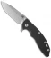 Hinderer Knives XM-18 3.5 Spear Point Flipper Knife Black G-10/Blue Ti (SW)