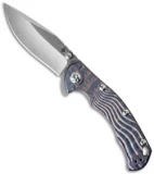 Kizer River Cat Frame Lock Knife Anodized Titanium (3.375" Stonewash) Ki4456A2