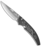 Rockstead SHU CB-ZDP Button Lock Knife Titanium (3.25" Mirror Polish)