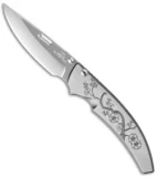 Rockstead SHU C-ZDP Button Lock Knife Titanium (3.25" Mirror Polish)