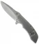 Olamic Cutlery Wayfarer Flipper Knife Full Ti w/Skull (4" Matte)