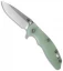 Hinderer Knives XM-18 3.5 Frame Lock Knife Translucent Green (Stonewash)