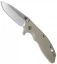 Hinderer Knives XM-18 3.5 Spear Point Frame Lock Knife Tan (Stonewash)