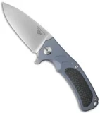 Stedemon Knife Co. Bastion Frame Lock Flipper Blue Titanium (3.75" Stonewash)