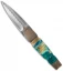 Corrie Schoeman X-Pose Flipper Knife Verdite/Bronze (3.375" Damascus)