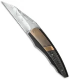 Corrie Schoeman D-TER Flipper Knife LSCF/Bronze (3.25" Hamon)