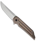 Jake Hoback Knives Kwaiback Frame Lock Knife Bronzed (3.75" Stonewash)