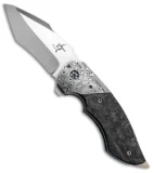 Greg Lightfoot Custom Pit Boss Knife Damascus/Carbon Fiber (3.5" Satin)