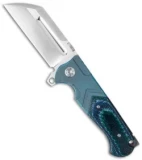 Andre de Villiers Custom Butcher V2 Knife Blue/Green Twill (3.75" Polish) AdV