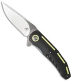 A2 Andre Thorburn/Van Heerden A3-3D Flipper Knife Black/Yellow G10 (3.75" Satin)