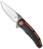A2 Andre Thorburn/Van Heerden A3-3D Flipper Knife Black/Orange G10 (3.75" Satin)