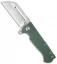 Andre de Villiers Mid-Tech Butcher V2 Knife Green (3.75" Satin) AdV