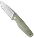 Viper Knives DAN 1 Drop Point Slip Joint Knife Green G-10 (2.9" Satin) V5928GGR
