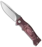 Viper Knives Ten Frame Lock Knife Burgundy Canvas Micarta (3.5" Satin) V5922CBR