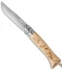 Opinel Knives No. 8 Stainless Steel Knife Beachwood (3.25" Satin) #8 SS Mountain