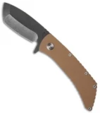 Medford TFF-2 Flipper Frame Lock Knife Coyote G-10 (4" Black SW) MKT