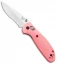 Benchmade Mini Griptilian AXIS Lock Knife Pink (2.91" Satin Serr) 556S-PNK-S30V