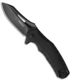 Defcon Blade Works Proelia Drop Point Linerlock Knife Black G10 (3.75" Black SW)