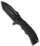 Defcon Blade Works Proelia Tanto Linerlock Knife Black G-10 (3.75" Black SW)