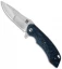 Olamic Cutlery Wayfarer Flipper Knife Contoured Blue G-10 (4" Compound) W680