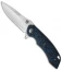 Olamic Cutlery Wayfarer Flipper Knife Contoured Blue G-10 (4" Polish) W699