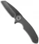 Curtiss Knives F3 Large Wharncliffe Flipper Knife Titanium (4" Black SW)