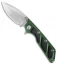 Microtech DOC Flipper Knife Green Aluminum (3.75" Bead Blast Serr) 153-8GR