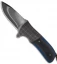 Burr Oak Knives Coffin Nail Drop Point Flipper Knife Blue/CF (3.5" San Mai) #1
