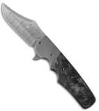 Jason Clark Clip Point Frame Lock Knife Zirconium/Marbled CF (3.6" Damascus)