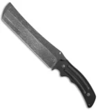Jake Hoback Custom Meat Fixed Blade Knife Black G-10 (8" Acid SW)
