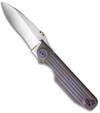 Duane Dwyer Custom JR 8.5 Knife Blue Titanium (3.5" Gray PD-1)