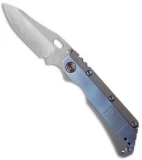 Duane Dwyer Custom SMF Recurve Knife Stepped Titanium (3.9" Damascus)
