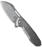 TuffKnives Custom Switch Flipper Knife Titanium (3.5" Acid SW)