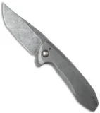TuffKnives Custom Switch Persian Tanto Flipper Knife Titanium (3.375" Acid SW)