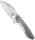 TuffKnives Custom Switch Flipper Knife Titanium (3.5" Satin)