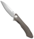 Custom Knife Factory Rabbit Frame Lock Knife Titanium (4.125" Stonewash)