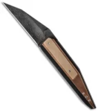 Corrie Schoeman D-TER Flipper Knife Copper Beryllium (3.25" Damascus)