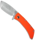 Medford TFF-2 Flipper Frame Lock Knife Orange G-10 (4" Stonewash) MKT