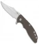 Hinderer Knives XM-18 3.5 Bowie Frame Lock Knife Dark Earth G-10 (Stonewash)